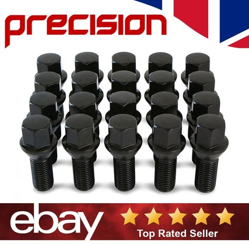 Black wheel nuts - 20,