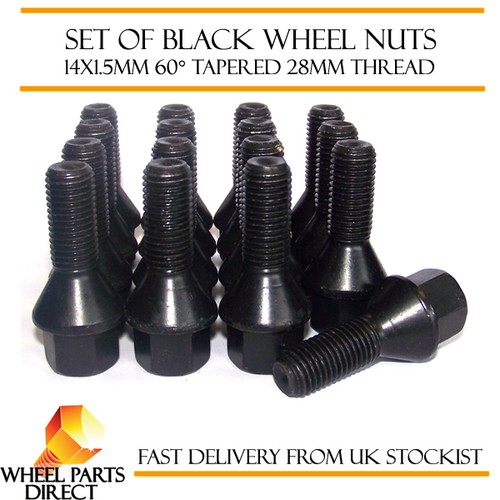 Alloy wheel bolts black - wheel,