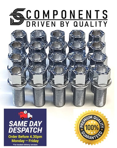 Silver audi wheel bolts - silver,