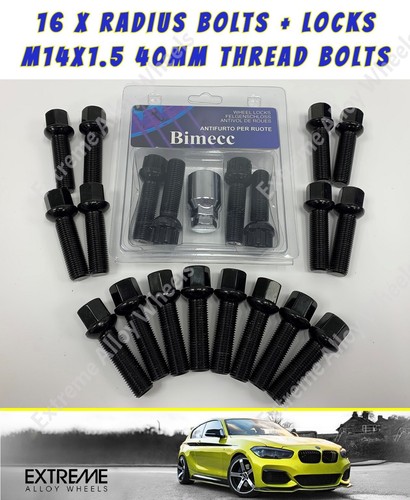 Black alloy wheel bolts - black,