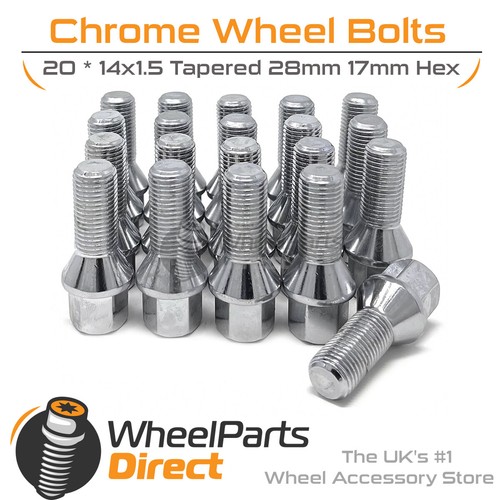 Wheel bolts 14x1 chrome - wheel, 14x1.5